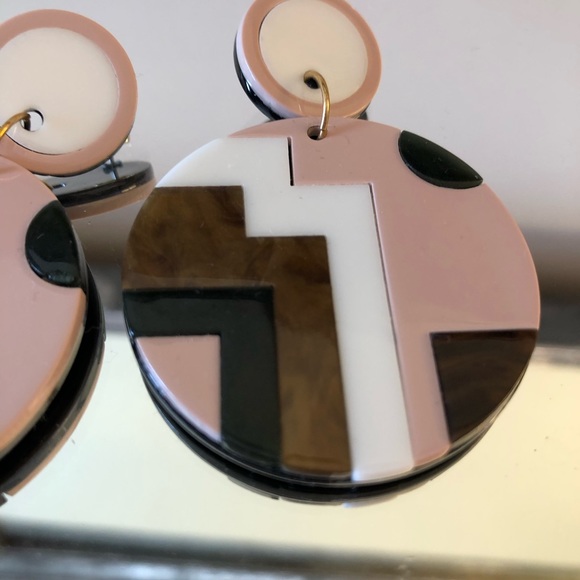 Anthropologie geo disc earrings - Picture 3 of 8